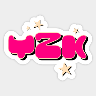 Throwback Y2K 2000s Fashion Aesthetic Millennial Pink Font Sticker